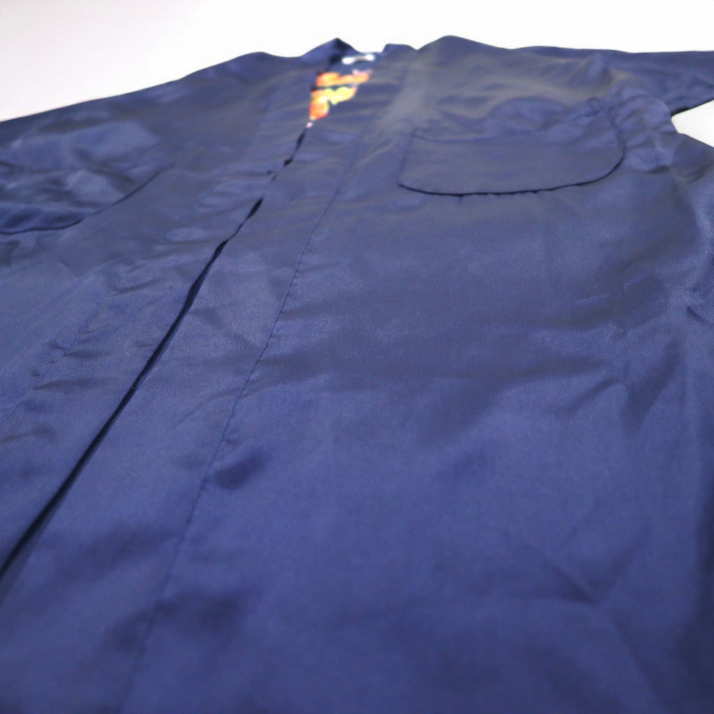 Vestaglia Vintage in Raso Souvenir, Vestaglia Kimono in Raso Souvenir, TAGLIA UNICA, Blu Navy, Ricamo Drago
