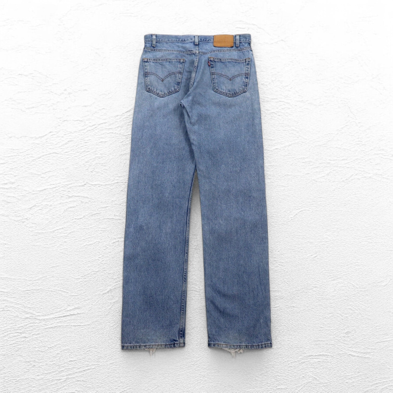 Levi's anni 2000 505 REGULAR FIT STRAIGHT LEG Jeans Affusolati Blu Indigo con Cerniera 505-4891 Made in El Salvador