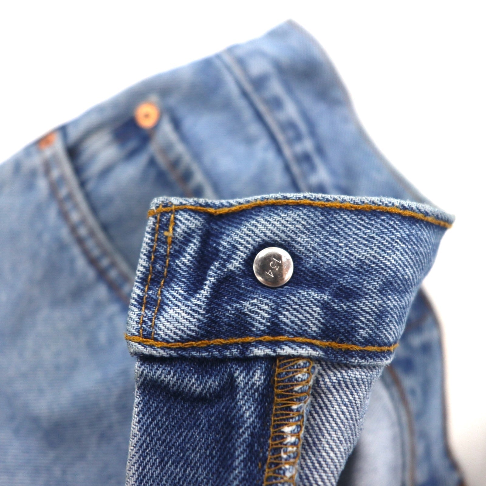 Levi's anni 2000 505 REGULAR FIT STRAIGHT LEG Jeans Affusolati Blu Indigo con Cerniera 505-4891 Made in El Salvador