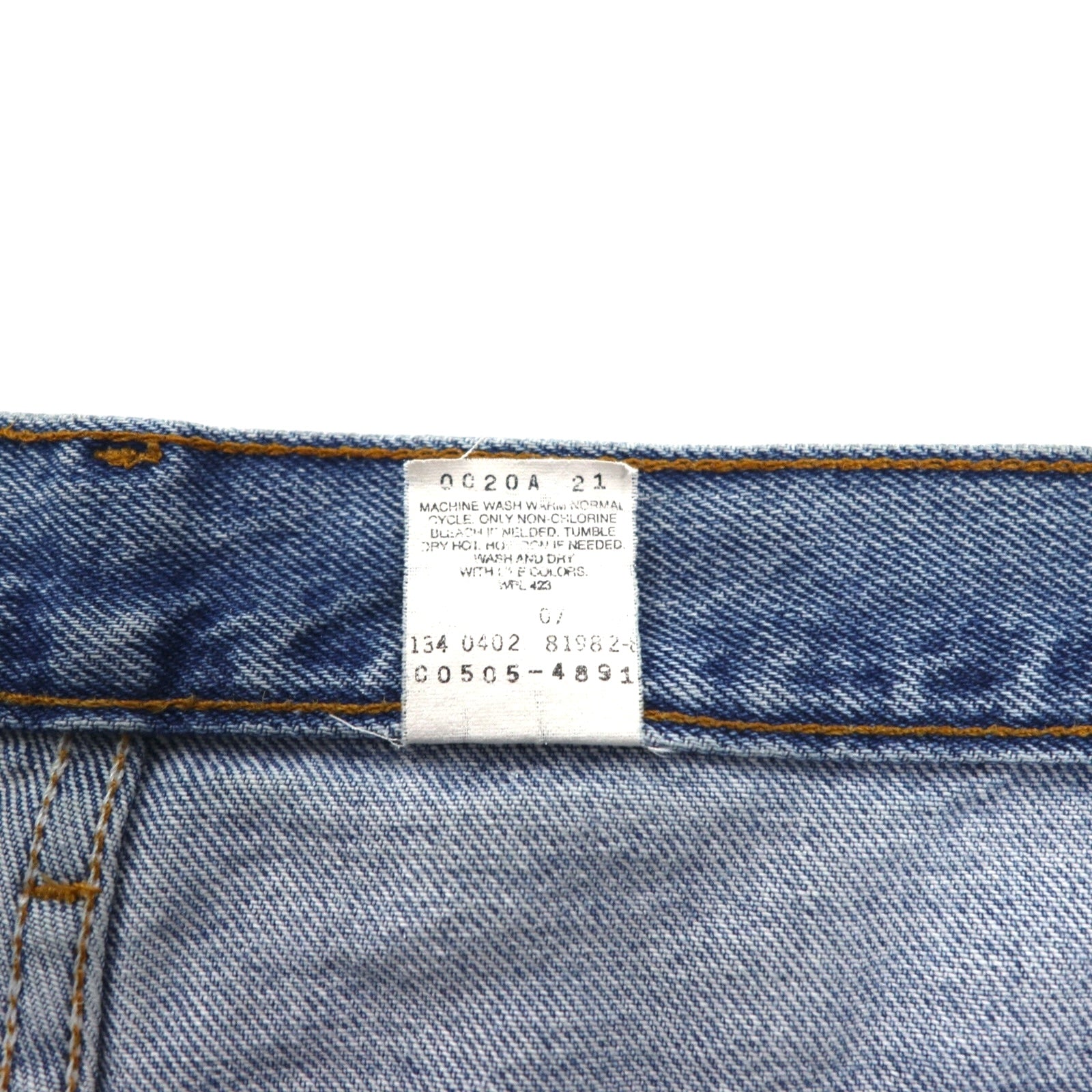 Levi's anni 2000 505 REGULAR FIT STRAIGHT LEG Jeans Affusolati Blu Indigo con Cerniera 505-4891 Made in El Salvador