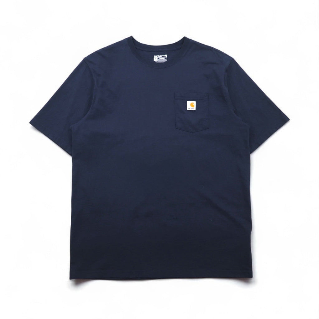 carhartt ルーズフィット LOOSE FIT ポケット Tシャツ XL ネイビー コットン