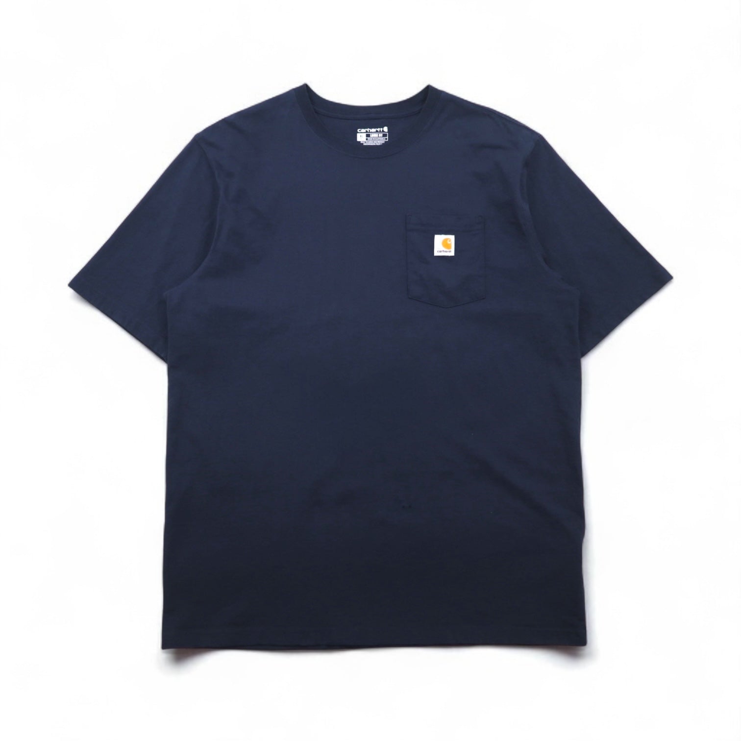 Carhartt t-shirt LOOSE FIT con taschino, XL, blu navy, cotone
