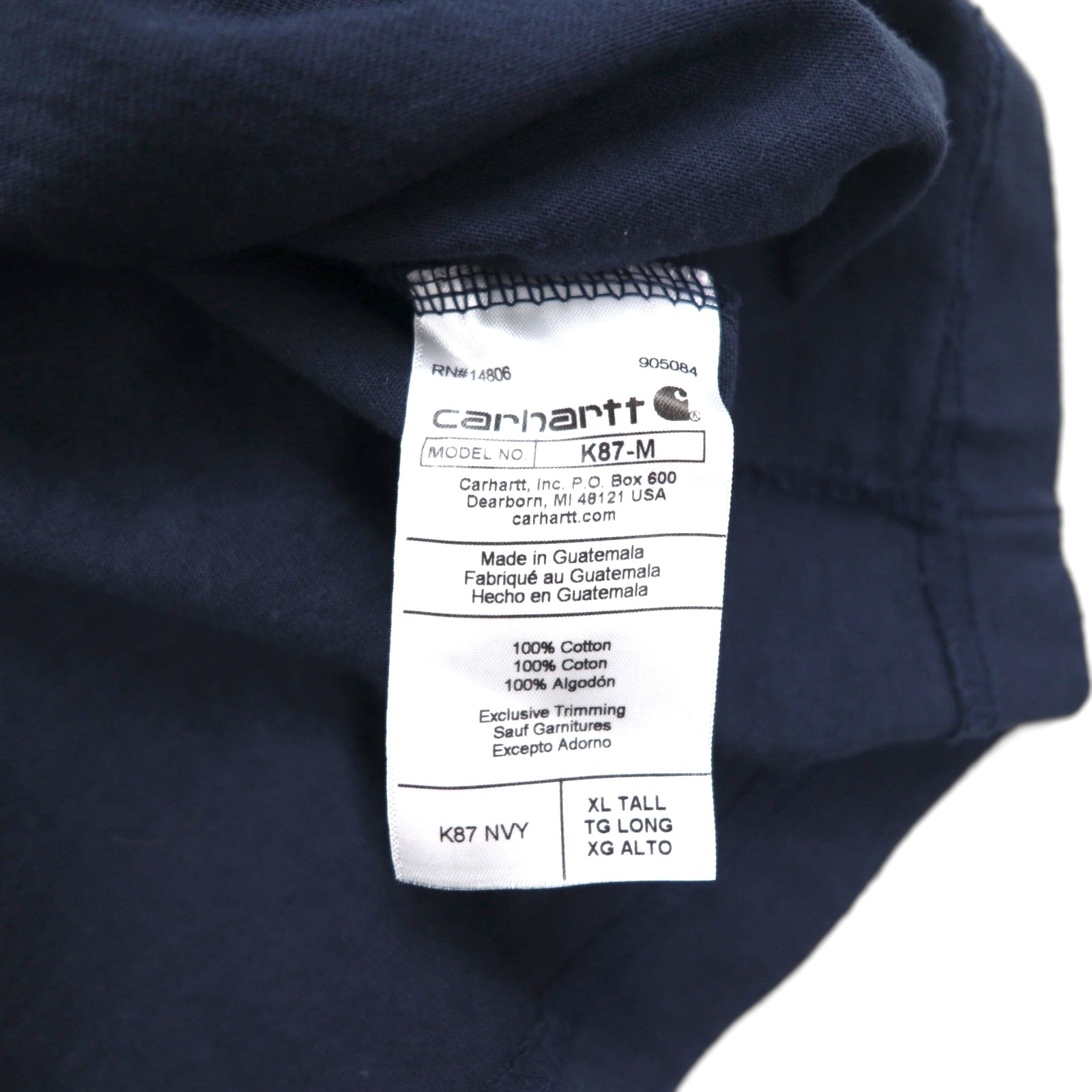 Carhartt t-shirt LOOSE FIT con taschino, XL, blu navy, cotone