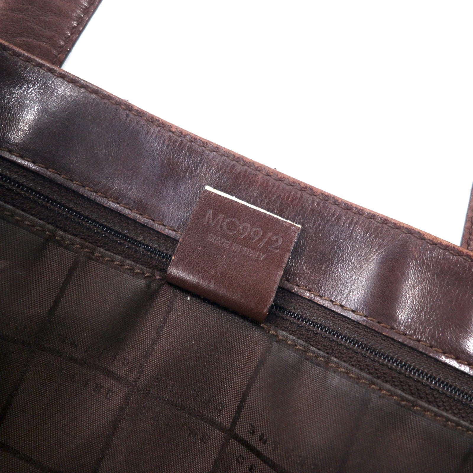 CELINE Made in Italy Old C Macadam Mini Tote Bag Brown Canvas Leather Triomphe MC99/2