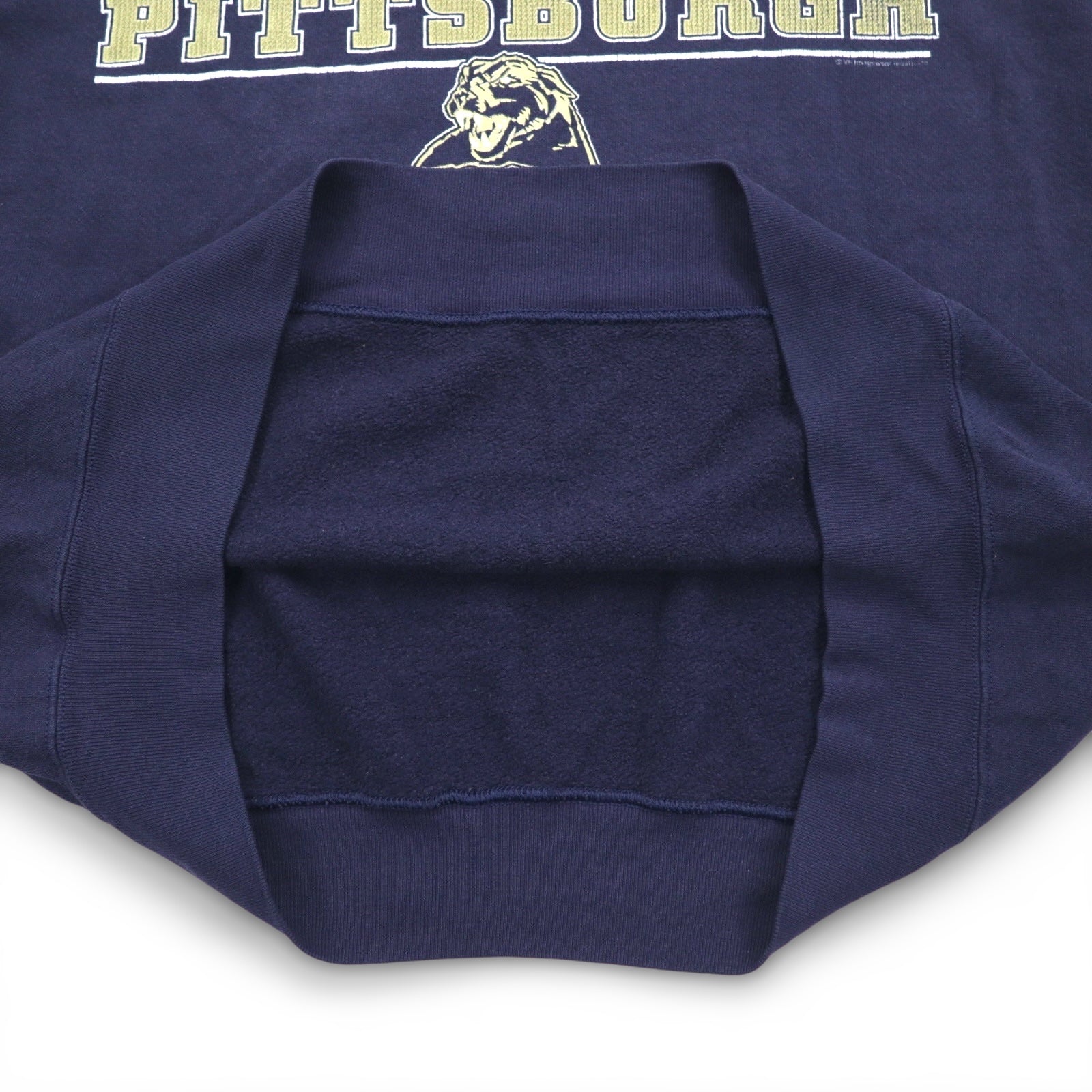 Lee SPORT anni '90 felpa college L blu navy stampa football PANTHERS PITTSBURGH