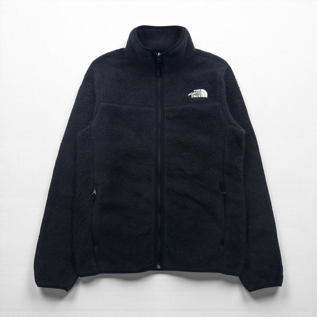 THE NORTH FACE フルジップ ボア フリースジャケット S ブラック スタンドカラー NF0A4P8T