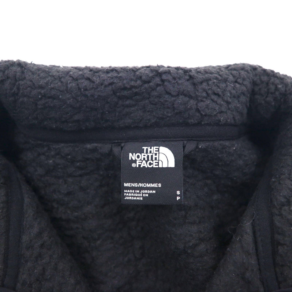 THE NORTH FACE フルジップ ボア フリースジャケット S ブラック スタンドカラー NF0A4P8T