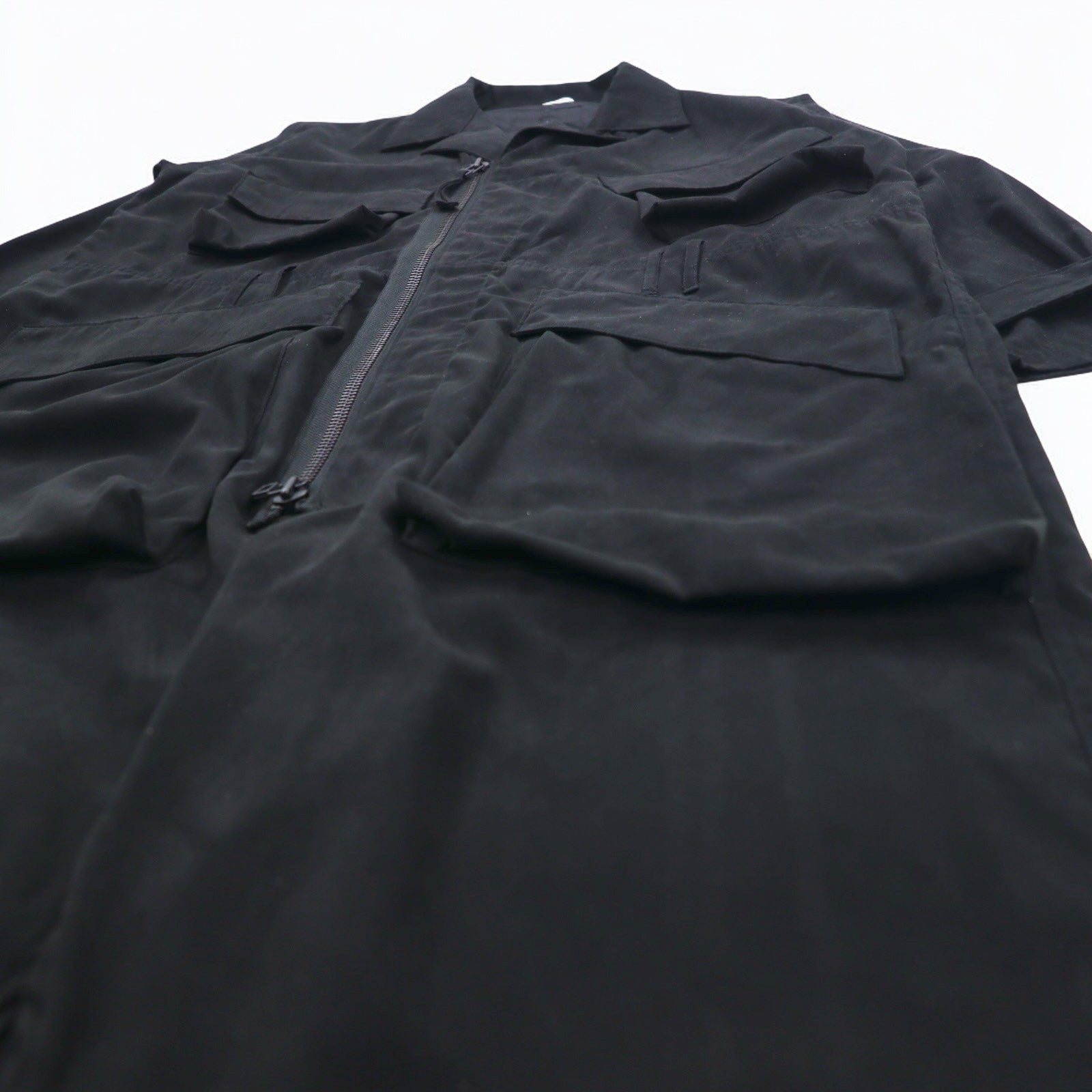 HUMIS ジャンプスーツ MILITARY FLIGHT JUMPSUIT オールインワン M ブラック M-BL1601 日本製