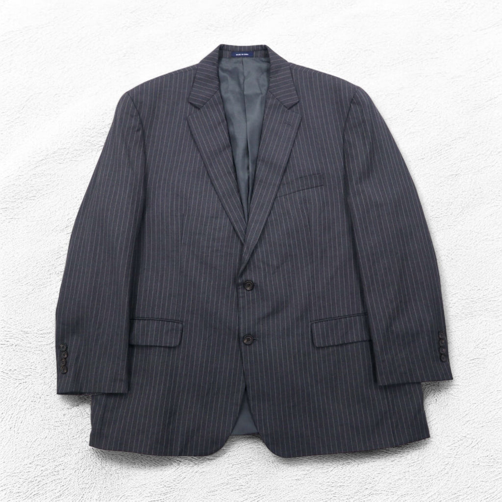 RALPH LAUREN Giacca sartoriale 2 bottoni Completo L Grigio Gessato Lana Esclusiva Dillard's