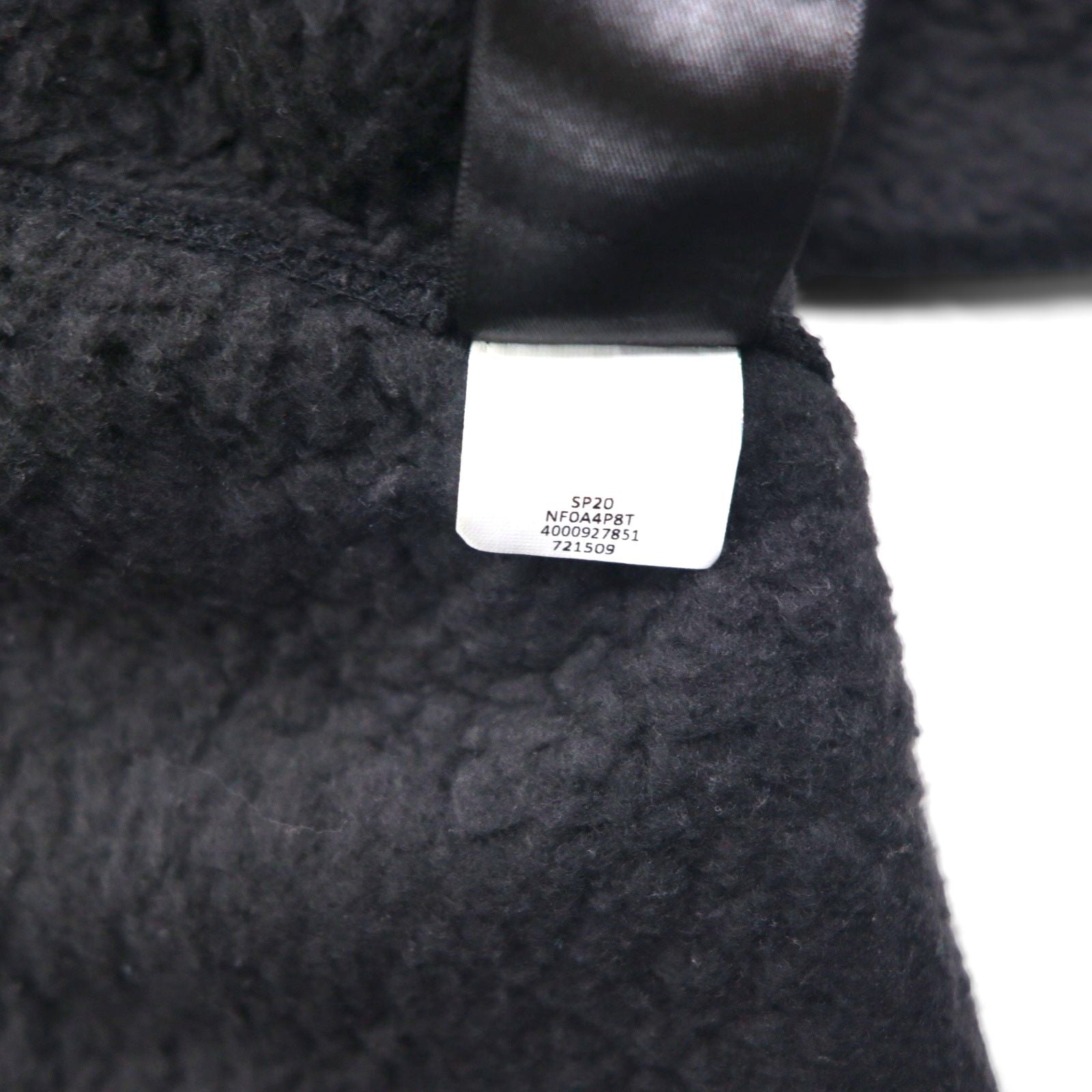 THE NORTH FACE フルジップ ボア フリースジャケット S ブラック スタンドカラー NF0A4P8T