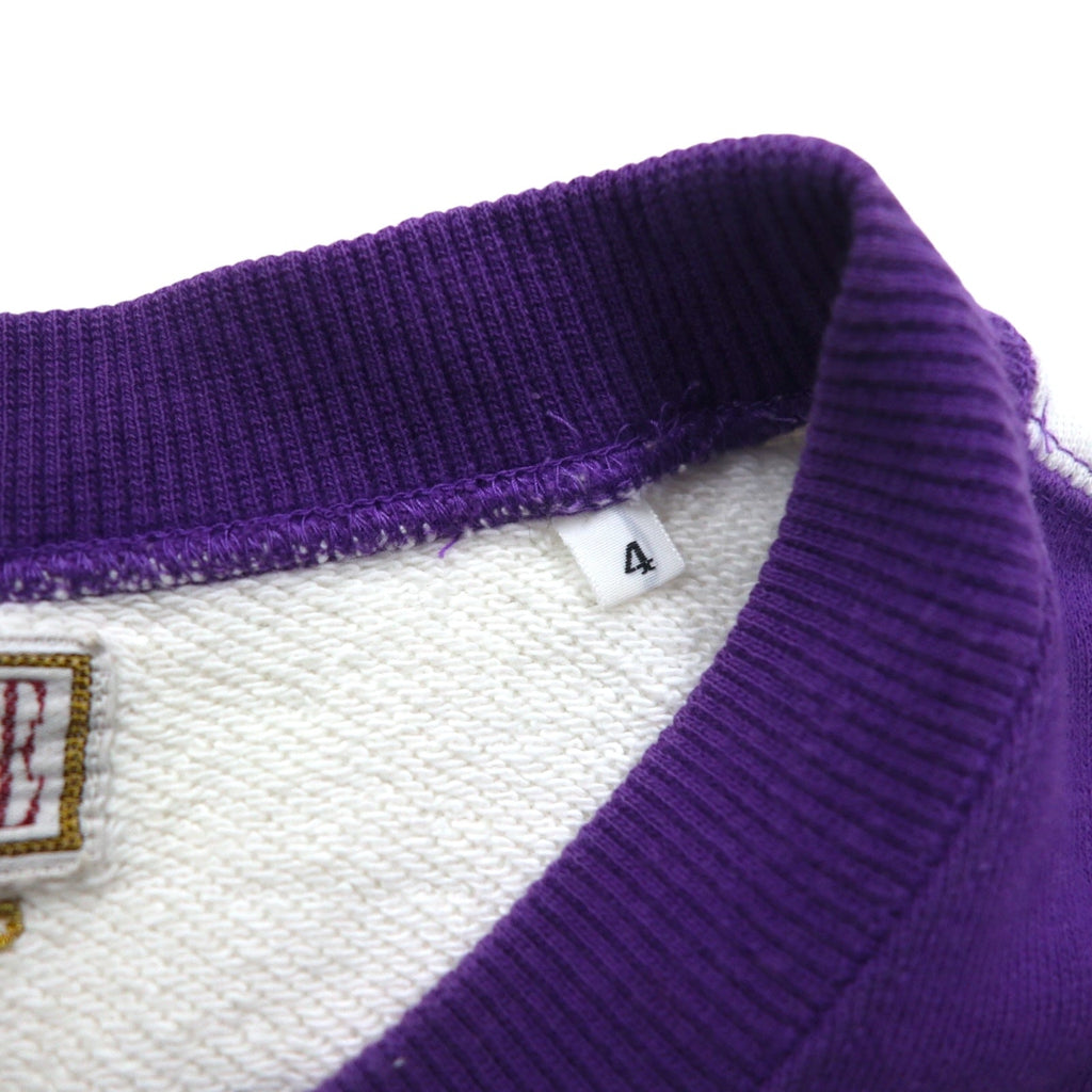 Felpa vintage anni '90 made in Japan FARNESE XL viola gialla motivo pazzo Reika