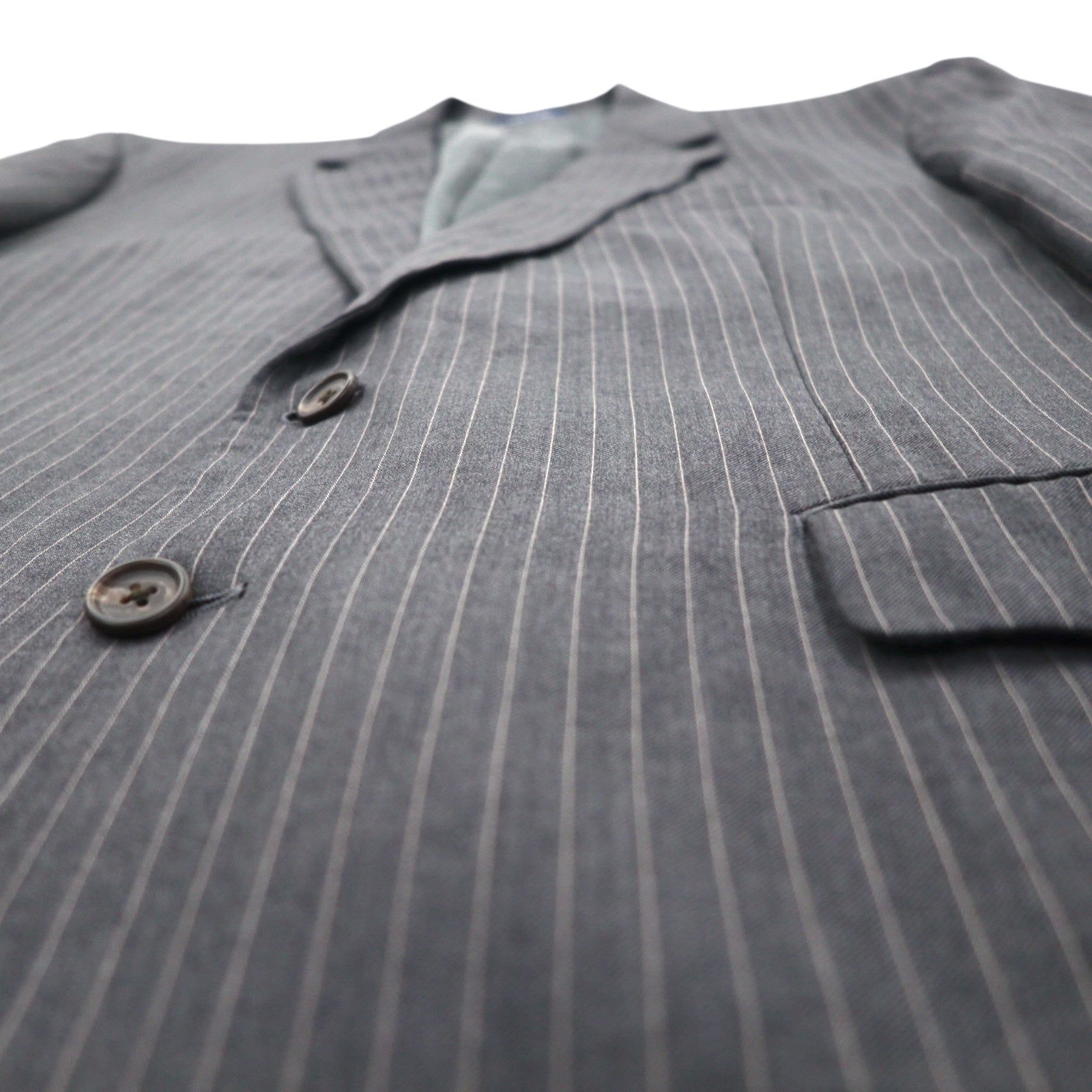 RALPH LAUREN Giacca sartoriale 2 bottoni Completo L Grigio Gessato Lana Esclusiva Dillard's