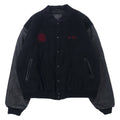 Golden Bear USA Maniche in pelle Stadyun XL Nero Lana The 5th AVENUE Ricamo posteriore
