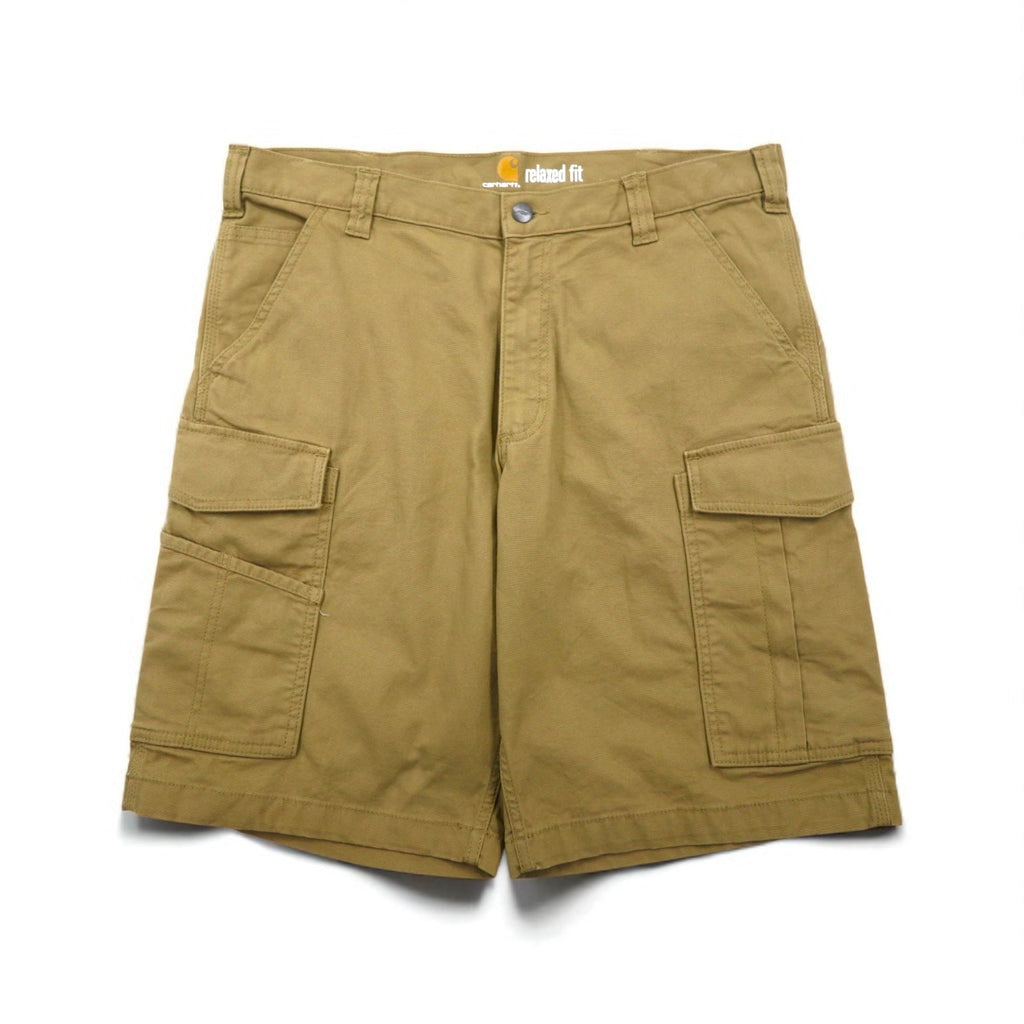 Carhartt Relaxed Fit Shorts Cargo Pant in tela Duck RUGGED FLEX Mezzi pantaloncini L Beige 103542