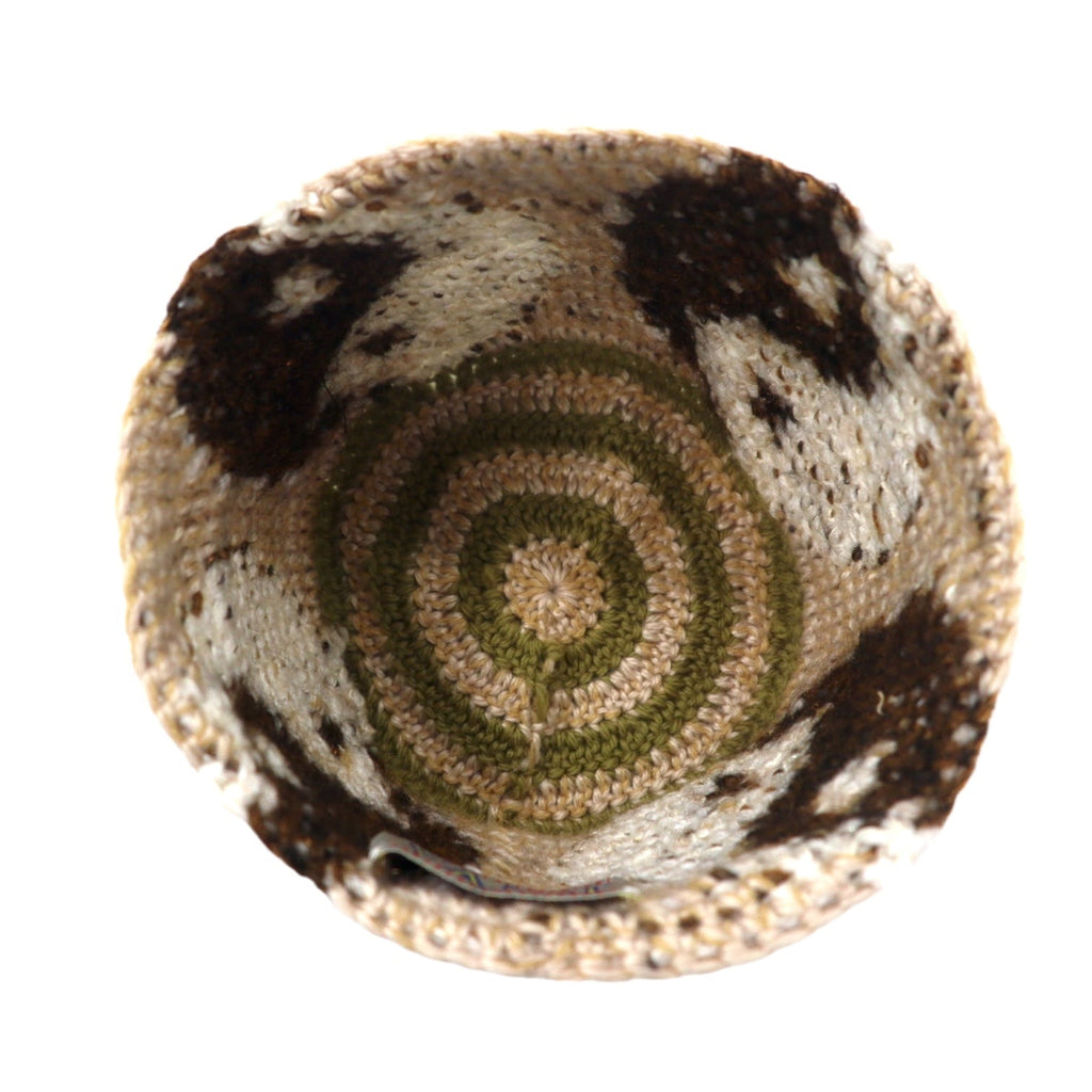 Y.A.R.N. Berretto Beanie FREE Beige Fantasia Yinyang Lavorato a Mano in Maglia Estiva