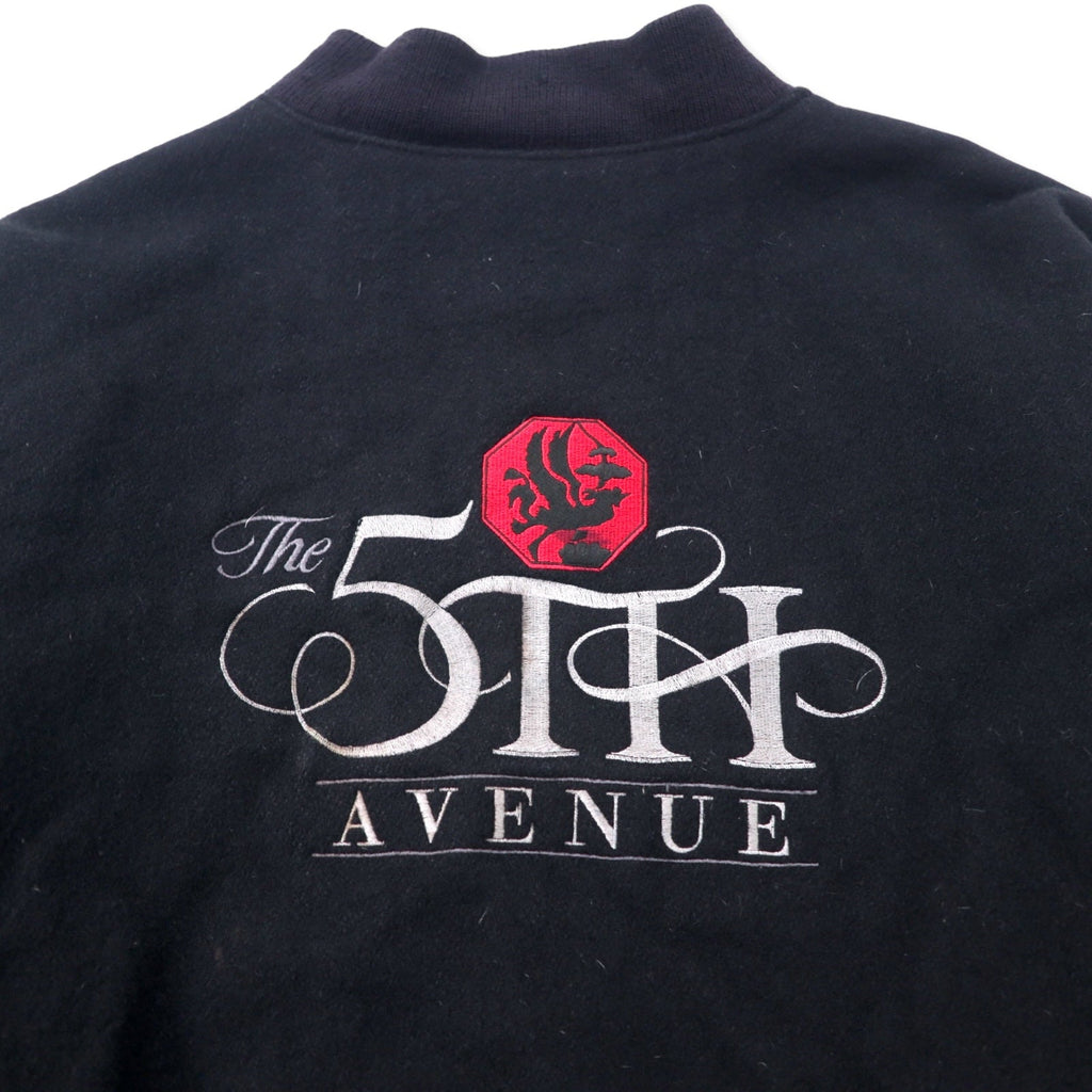 Golden Bear USA Maniche in pelle Stadyun XL Nero Lana The 5th AVENUE Ricamo posteriore