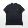 Polo by Ralph Lauren anni '90 CUSTOM FIT Polo 2XL nera a nido d'ape con piccolo ricamo pony