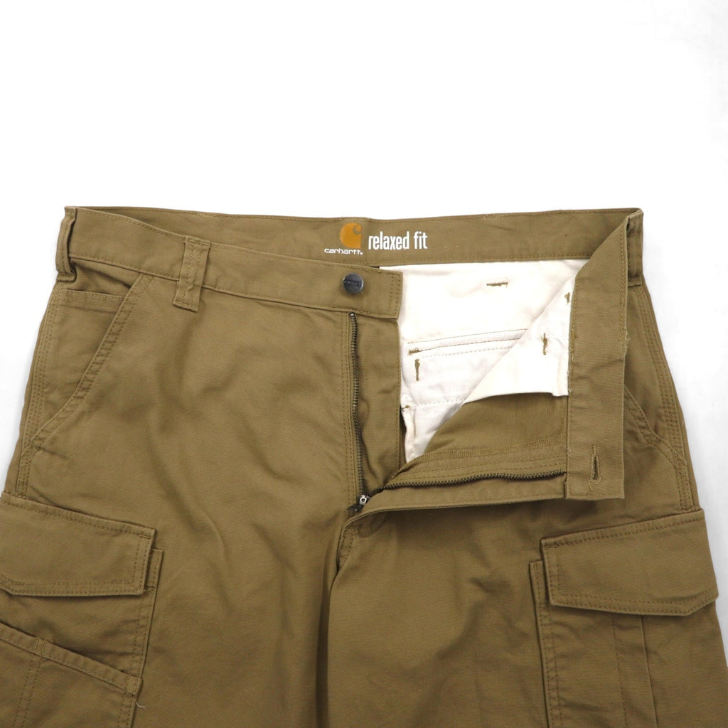 Carhartt Relaxed Fit Shorts Cargo Pant in tela Duck RUGGED FLEX Mezzi pantaloncini L Beige 103542