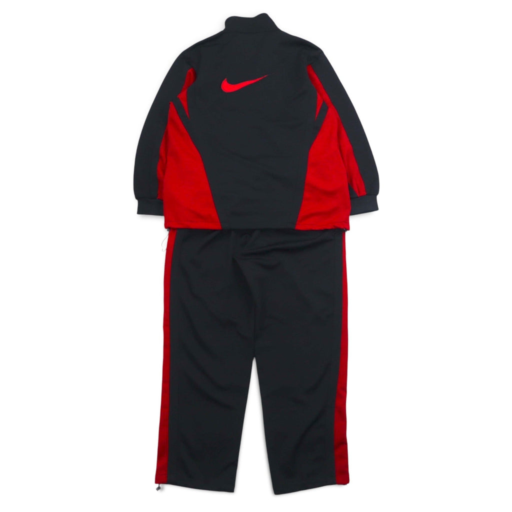 NIKE 00年代 トラックジャケット セットアップジャージ L ブラック レッド スウォッシュ