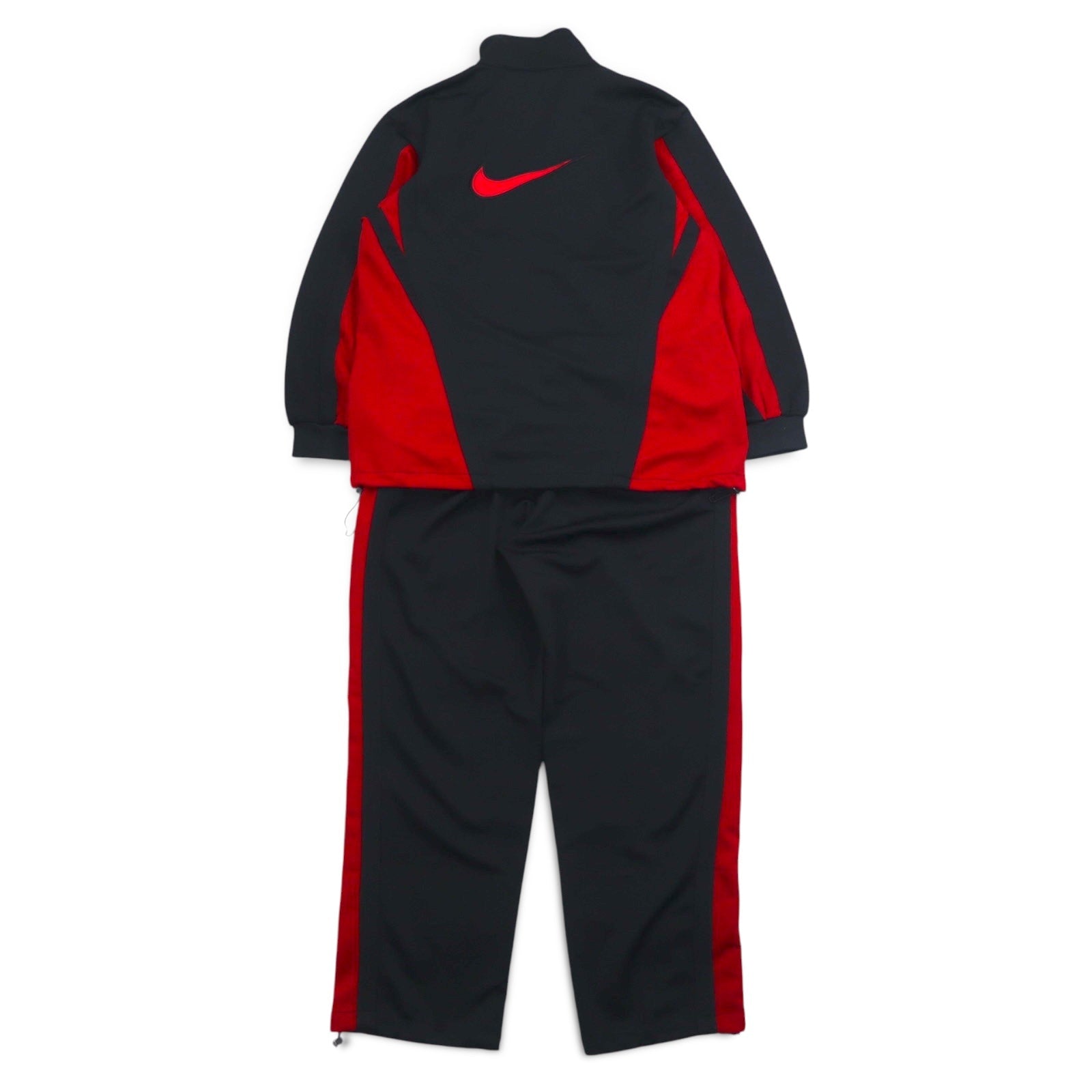 NIKE 00年代 トラックジャケット セットアップジャージ L ブラック レッド スウォッシュ