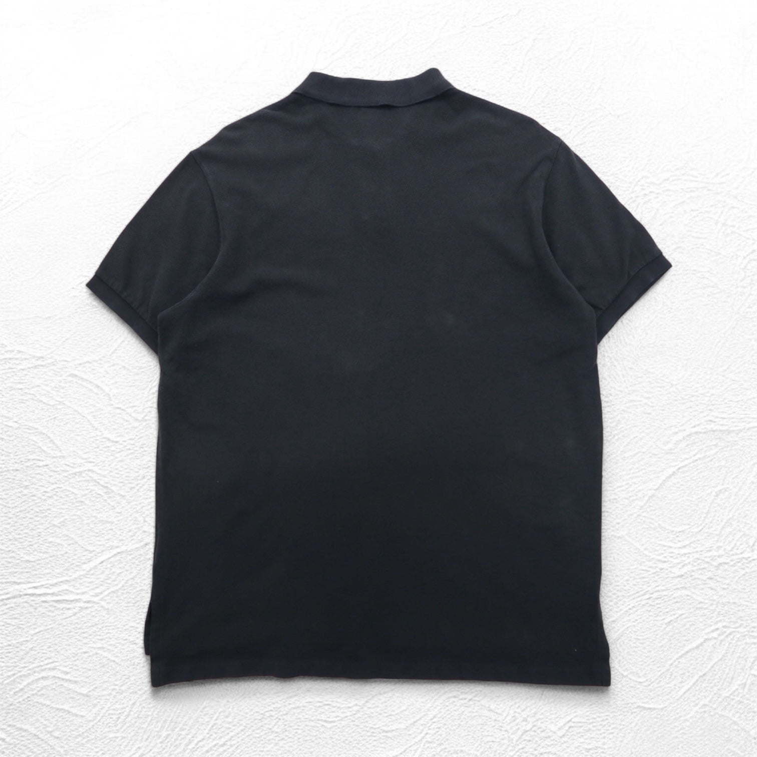 Polo by Ralph Lauren anni '90 CUSTOM FIT Polo 2XL nera a nido d'ape con piccolo ricamo pony