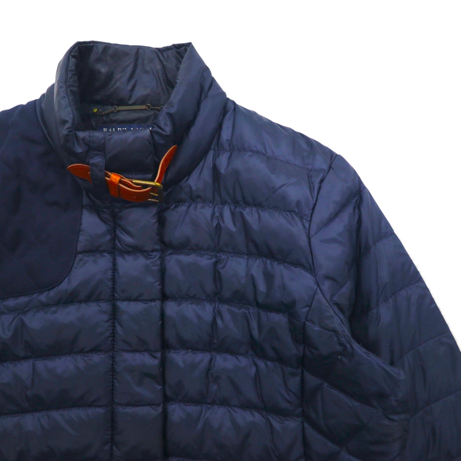 Ralph Lauren 90年代 キルティング ダウンジャケット XL ネイビー ナイロン チンストラップ