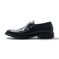 Scarpe eleganti Monkstrap REGAL 26 cm nere in pelle goffrata 2321 Prodotto in Giappone