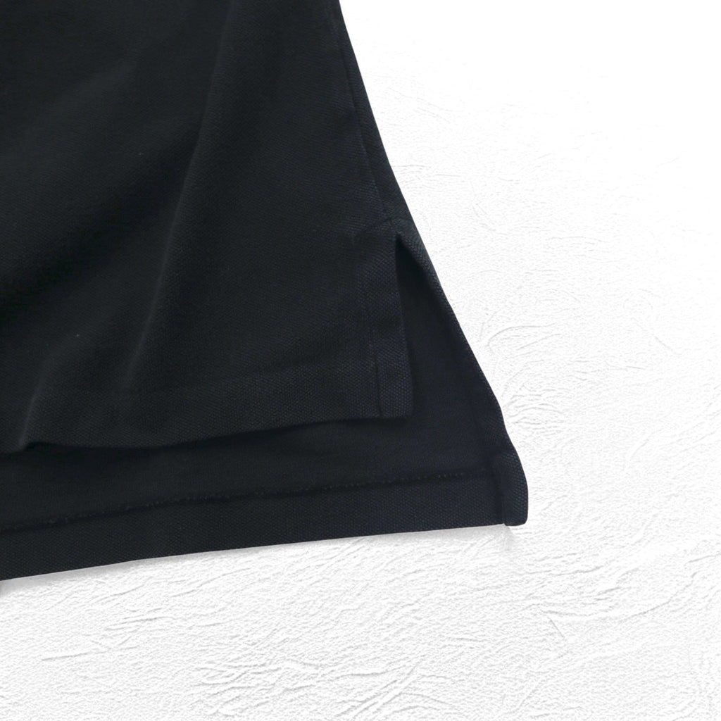 Polo by Ralph Lauren anni '90 CUSTOM FIT Polo 2XL nera a nido d'ape con piccolo ricamo pony