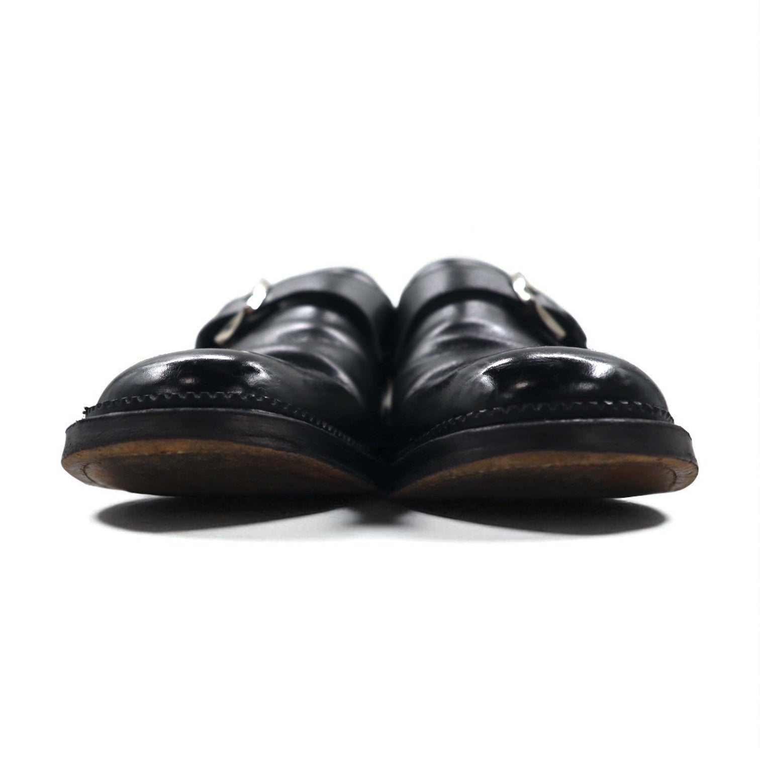 Scarpe eleganti Monkstrap REGAL 26 cm nere in pelle goffrata 2321 Prodotto in Giappone