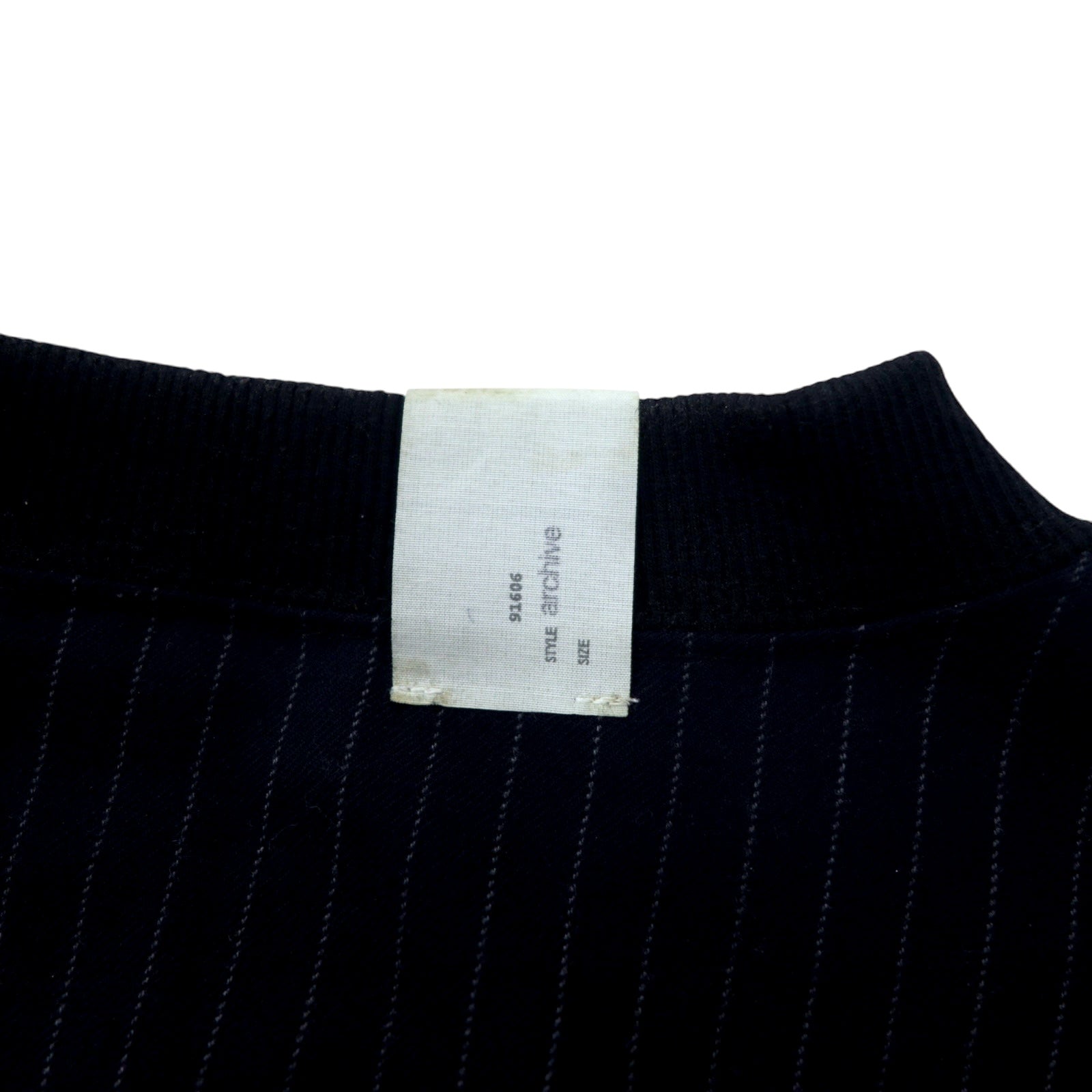 N.HOOLYWOOD T-shirt a manica lunga oversize S nero blu navy, design con inserti frontali e posteriori, a righe, 1202-CS14-031 Made in Japan