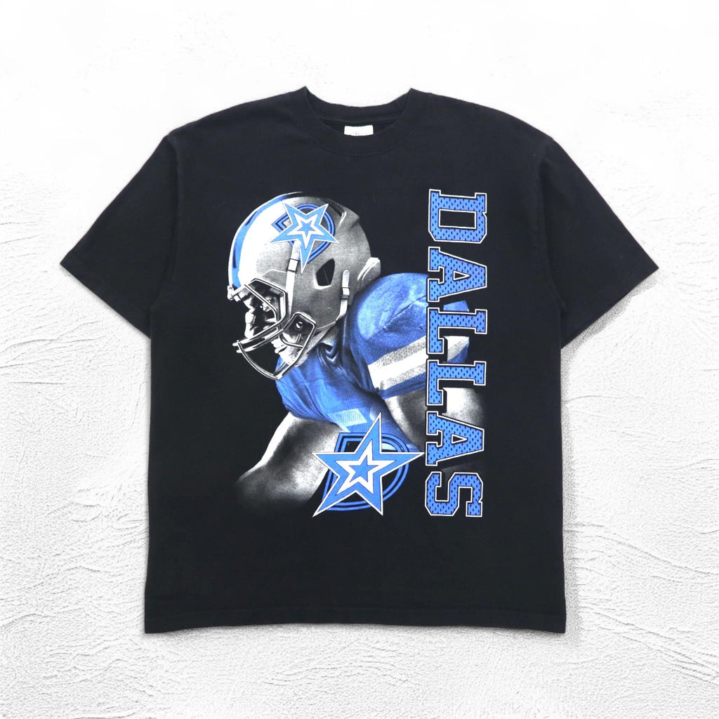 Maglietta SHAKA WEAR USA COTTON heavy-weight XL nera NFL DALLAS COWBOYS