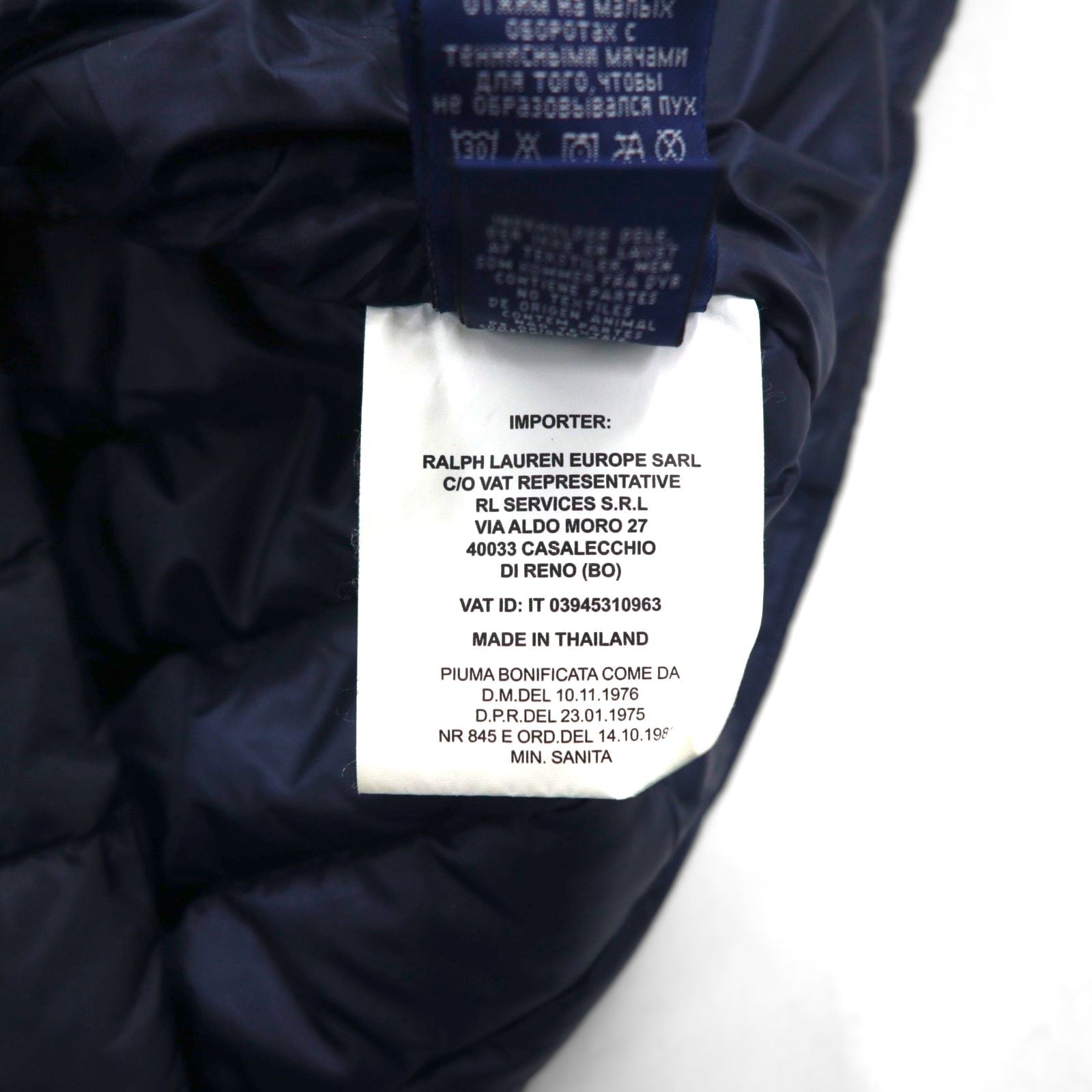 Ralph Lauren 90年代 キルティング ダウンジャケット XL ネイビー ナイロン チンストラップ