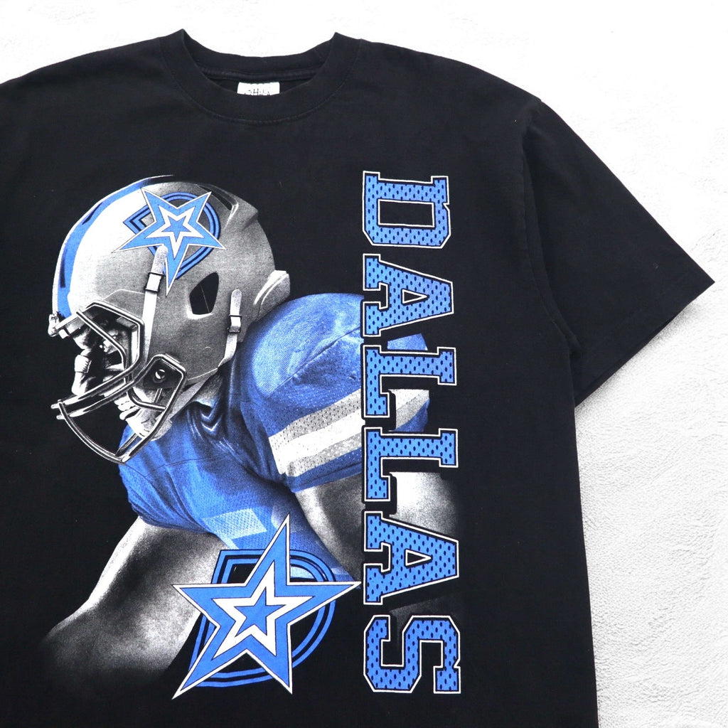Maglietta SHAKA WEAR USA COTTON heavy-weight XL nera NFL DALLAS COWBOYS