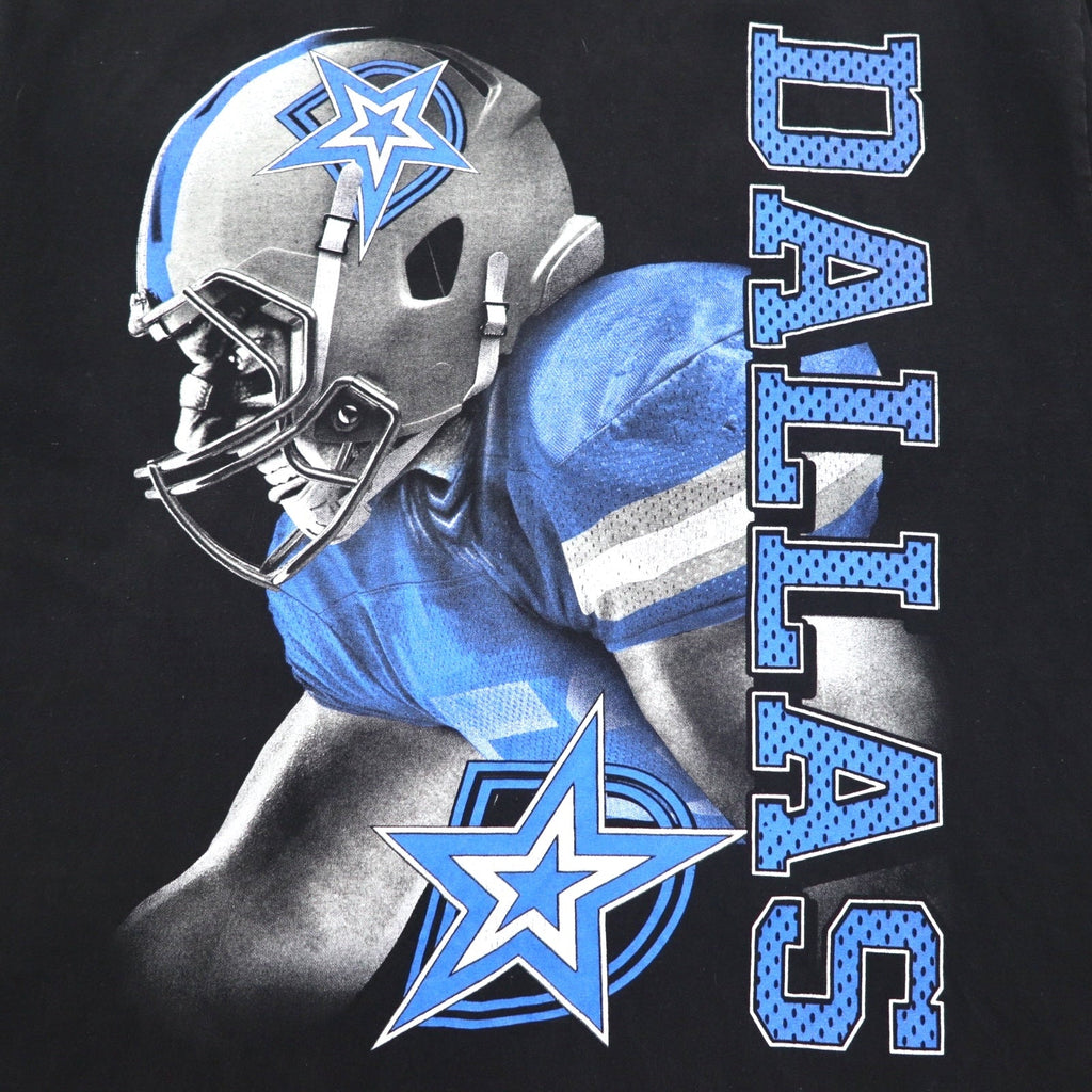 Maglietta SHAKA WEAR USA COTTON heavy-weight XL nera NFL DALLAS COWBOYS