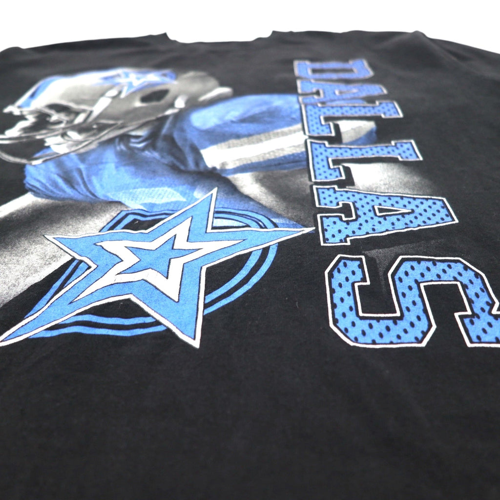 Maglietta SHAKA WEAR USA COTTON heavy-weight XL nera NFL DALLAS COWBOYS