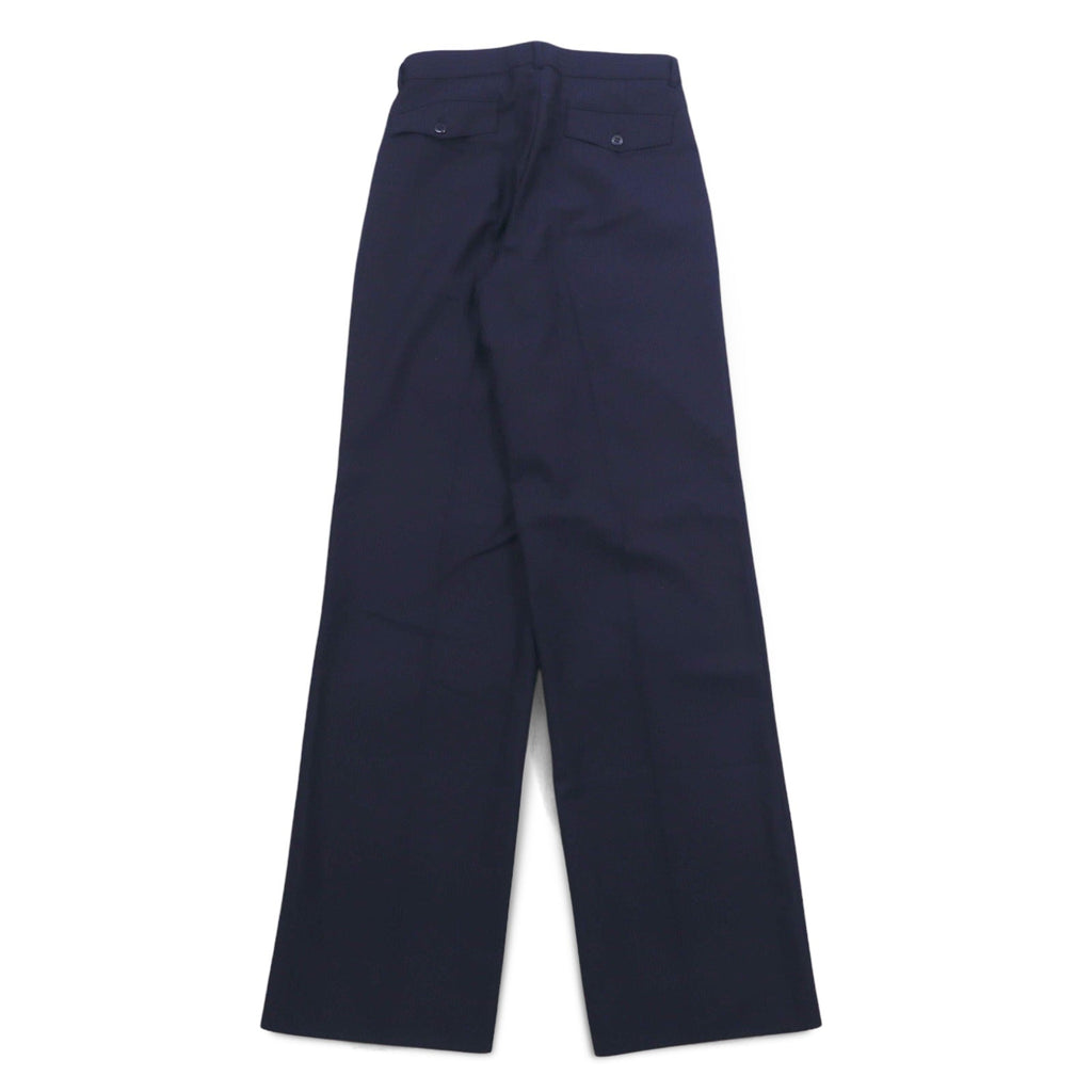 Vintage 70s Japan Made Trousers ELISIAN 70年代 タック スラックスパンツ S ネイビー ストライプ YZIP 未使用品