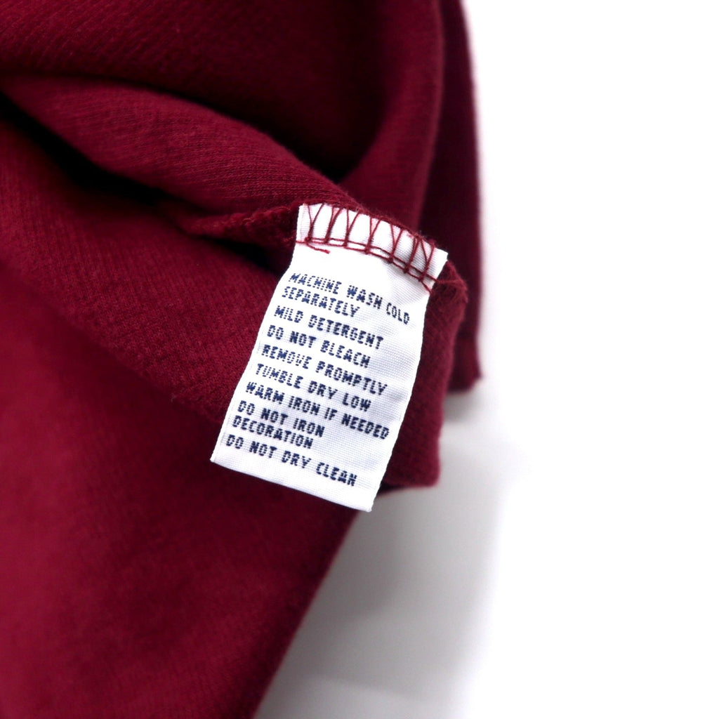 Polo by Ralph Lauren Felpa con mezza zip L bordeaux in cotone con ricamo piccolo pony