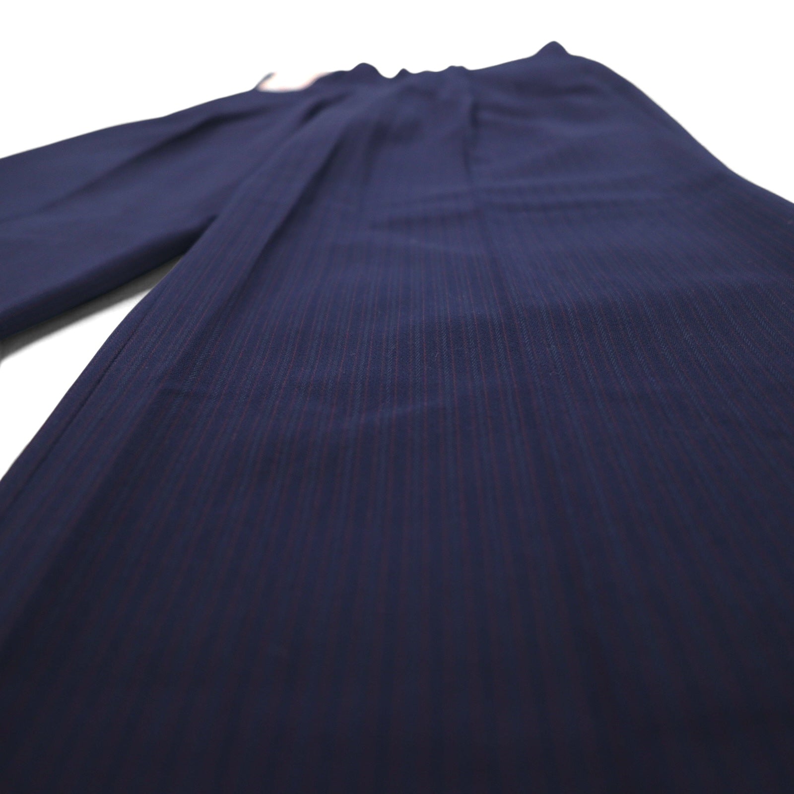 Vintage anni '70 Made in Japan Pantaloni ELISIAN anni '70 Pantaloni a pieghe taglia S Colore navy a righe YZIP Nuovo con etichetta