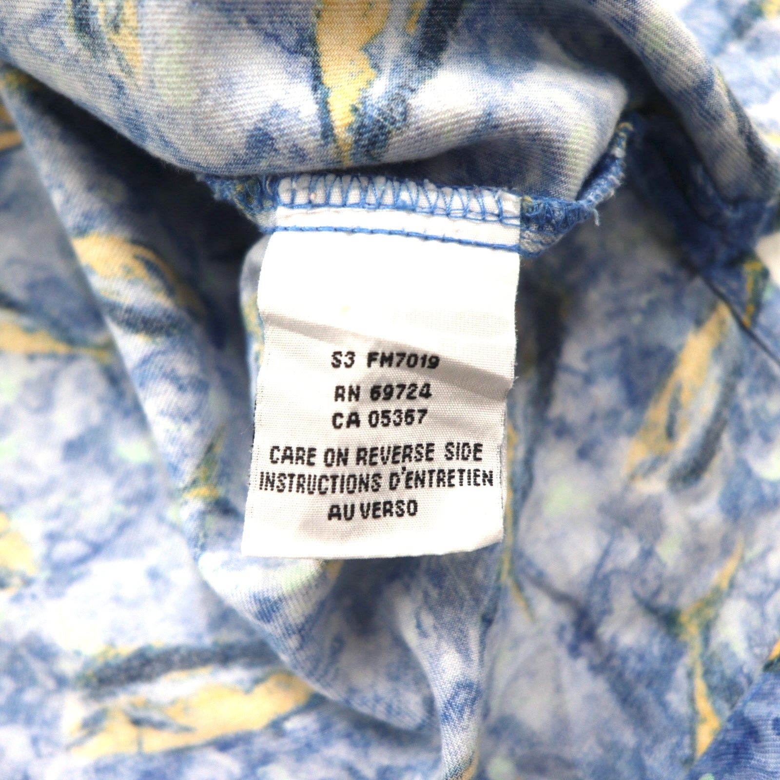 Columbia anni '00 Trawler's Vest Camicia a Maniche Corte con Colletto Aperto Aloha L Blu Fantasia Pesci FM7011