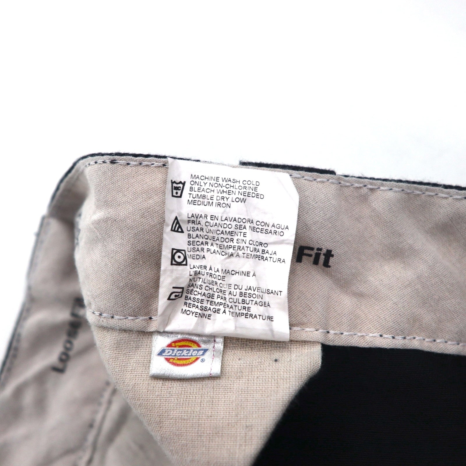 Dickies Pantaloni da lavoro Loose Fit Double Knee Chino XL neri LOOSE FIT 85283BK Fabbricato in Messico