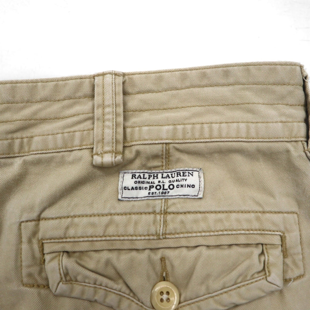 POLO RALPH LAUREN ポロチノ バギー ショート カーゴパンツ ハーフパンツ L ベージュ コットン