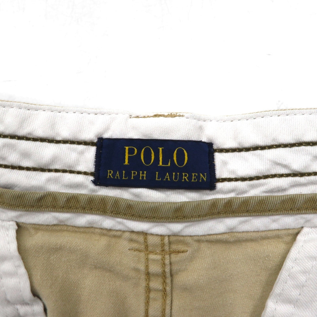 POLO RALPH LAUREN ポロチノ バギー ショート カーゴパンツ ハーフパンツ L ベージュ コットン