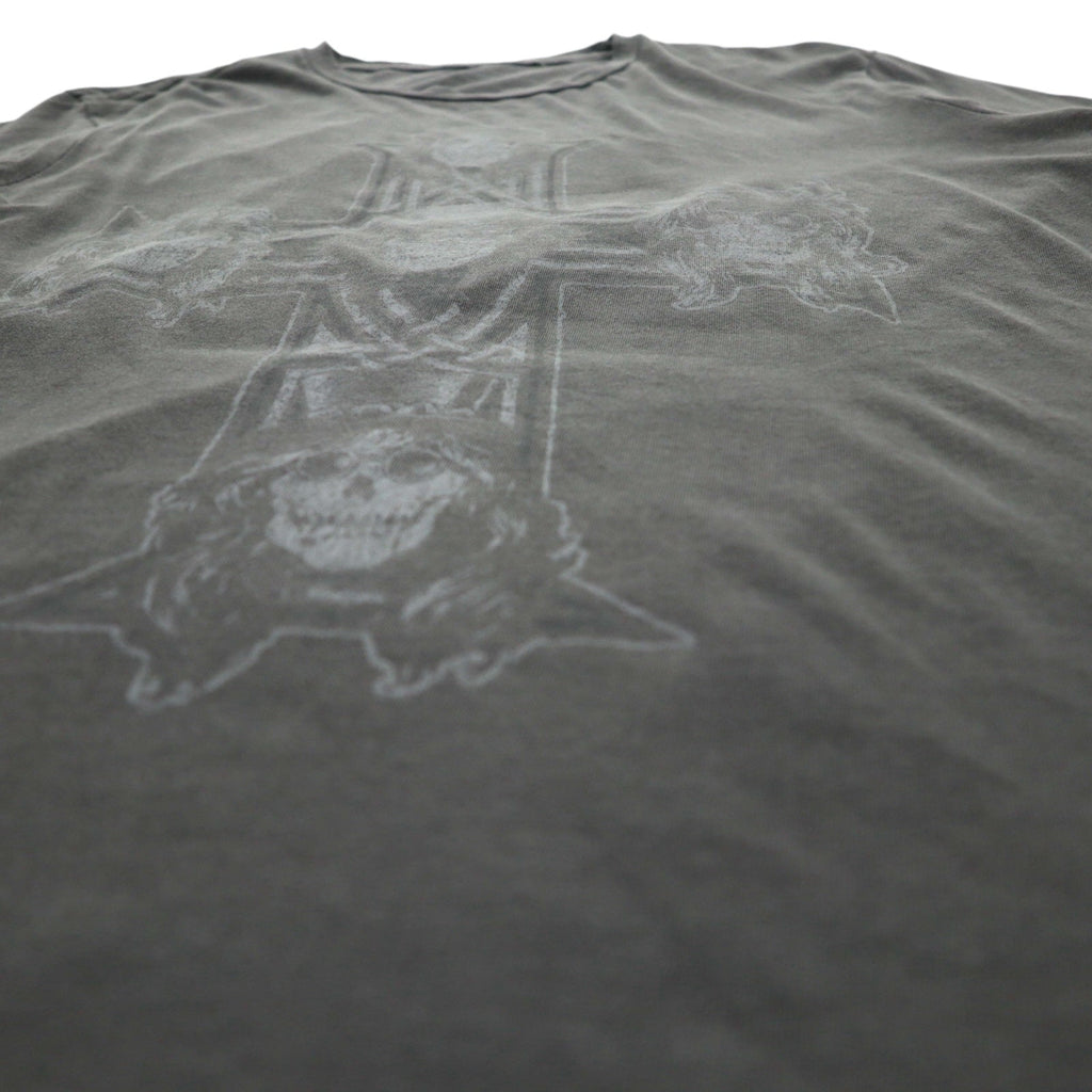 USA製 GUNS N' ROSES ガンズアンドローゼズ バンド Tシャツ XL グレー 両面 スカル クロス LUCKY BRAND