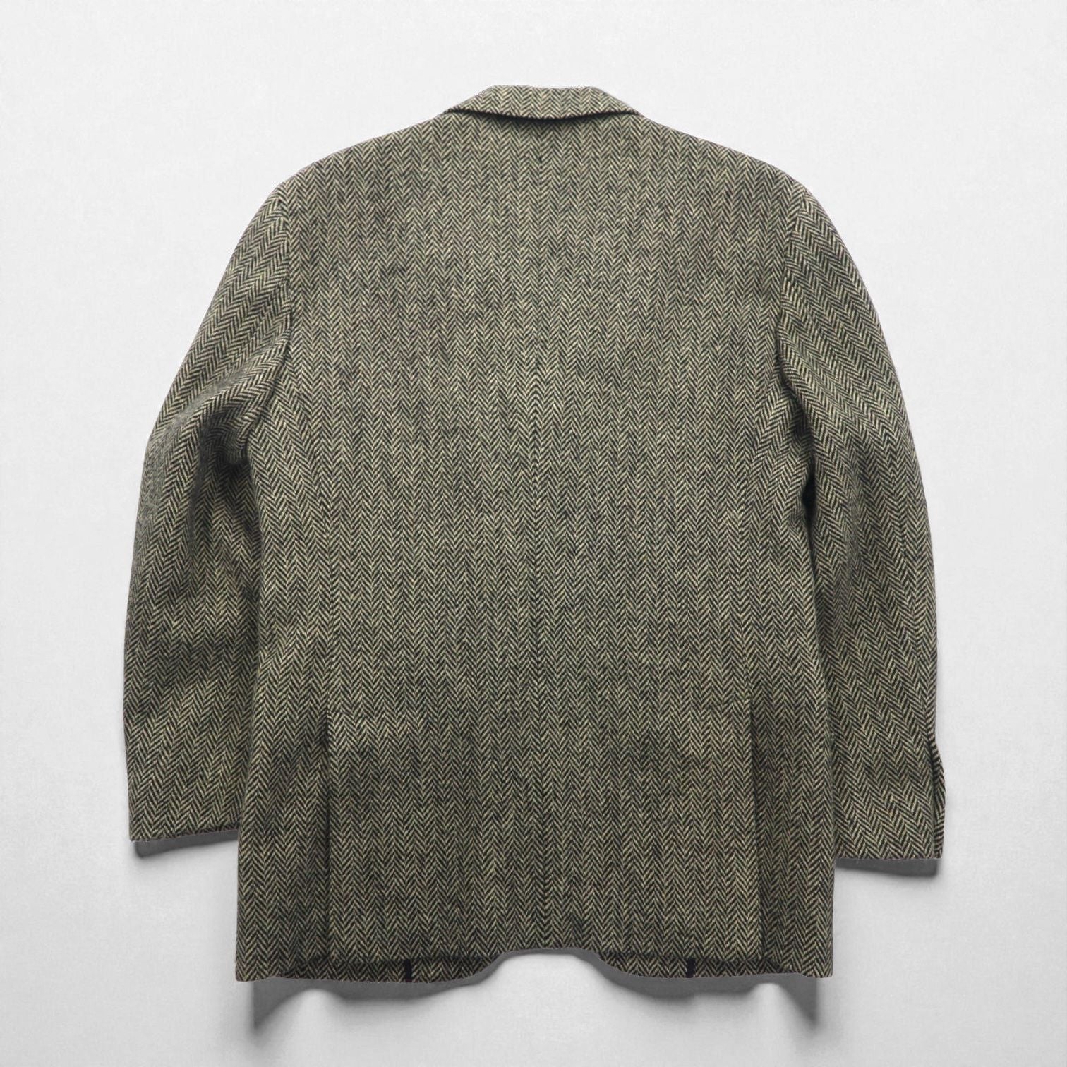 Polo Ralph Lauren 90年代 日本製 ヘリンボーン ツイード 3B テーラードジャケット M グレー ウール