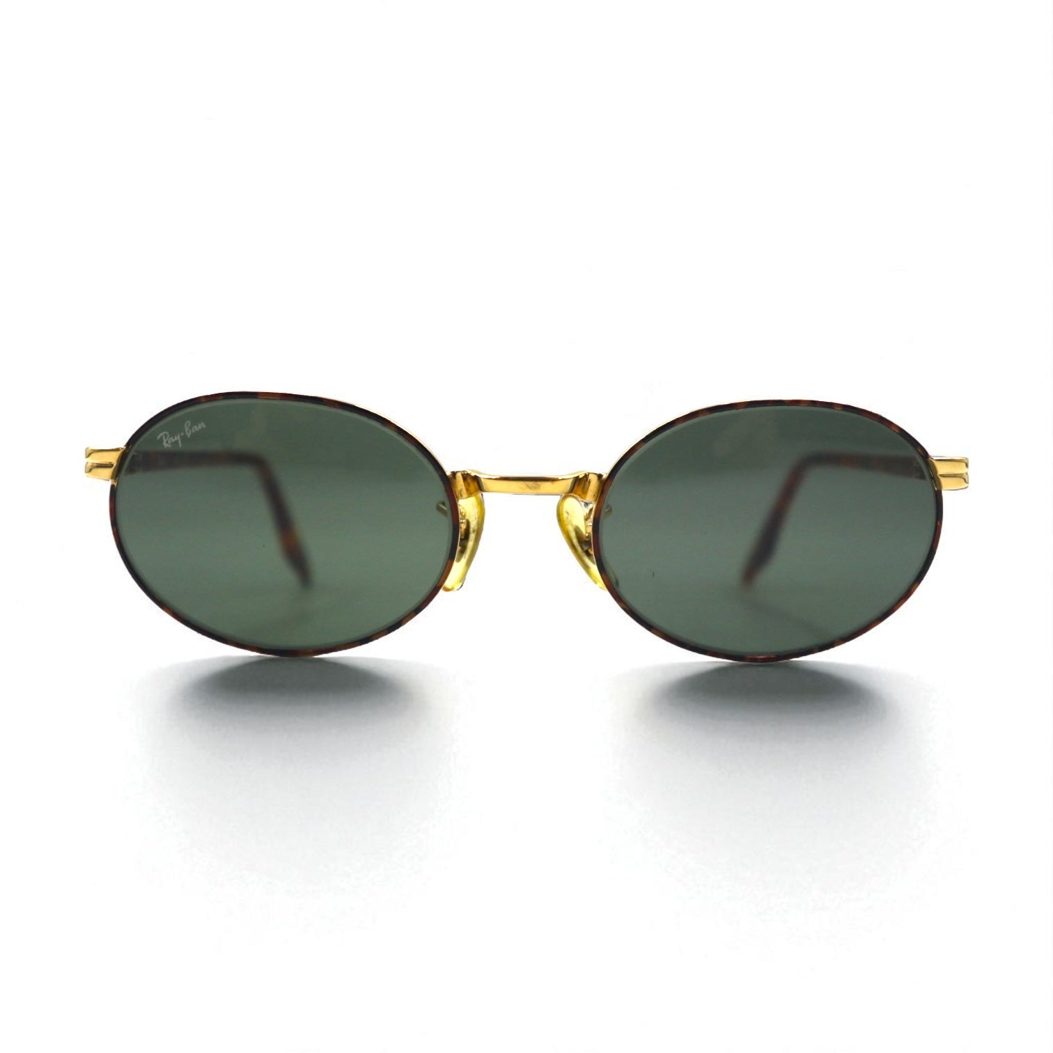 Ray-Ban Occhiali da sole ovali oro tartaruga metallo RB3007 W2188
