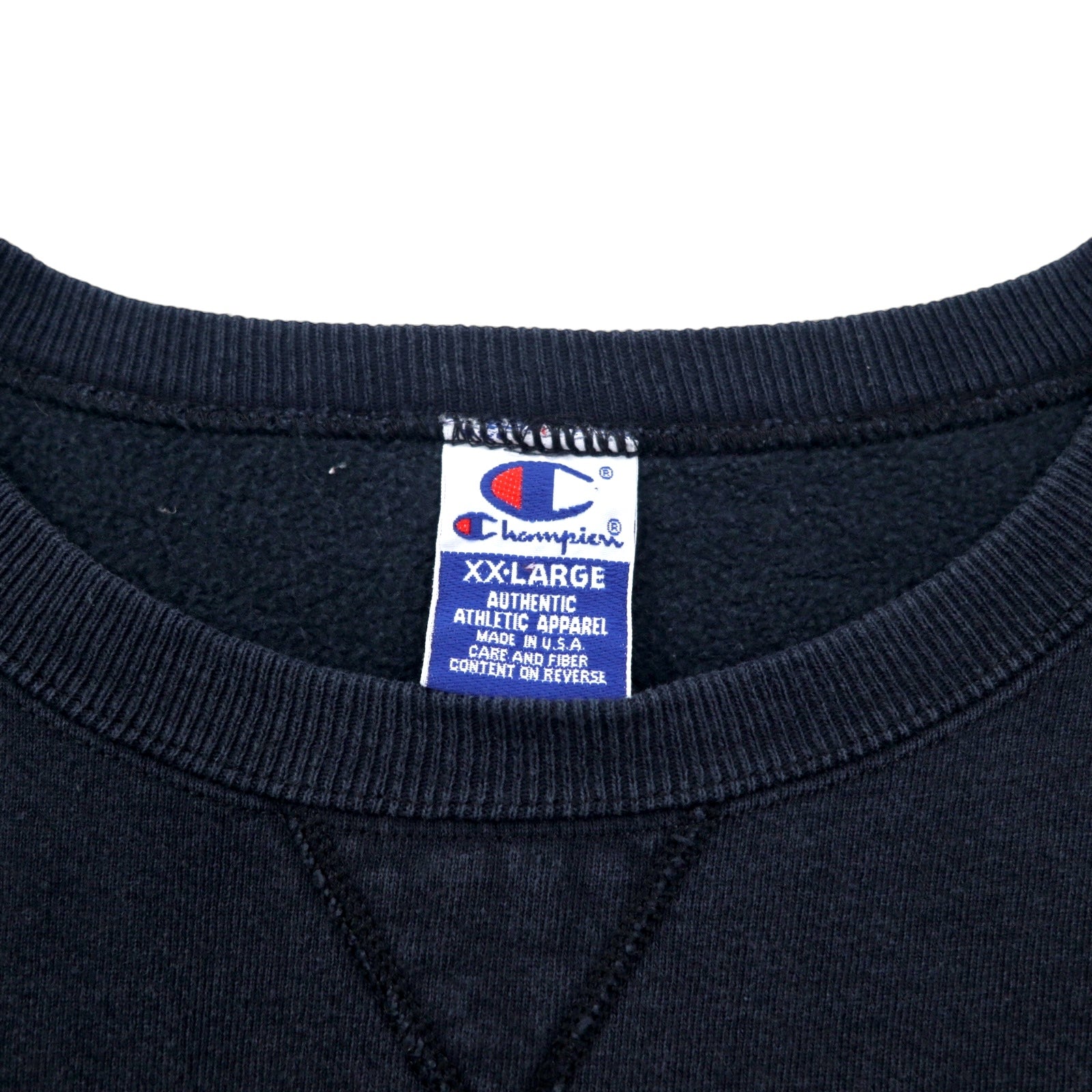 Champion Anni '90 USA Made Stampa Felpa XXL Nera Cotone BUCKEYE CAFE