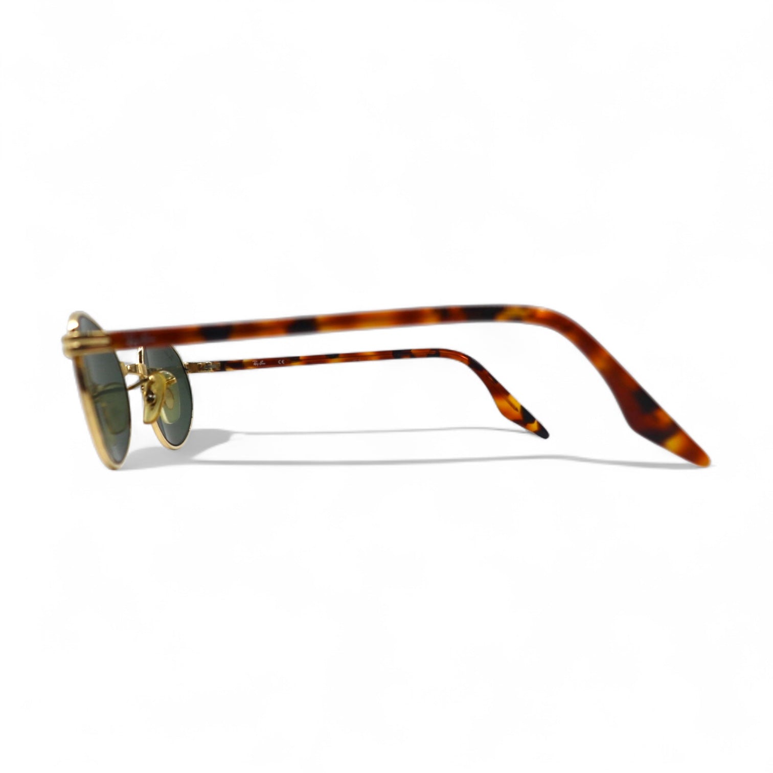 Ray-Ban Occhiali da sole ovali oro tartaruga metallo RB3007 W2188