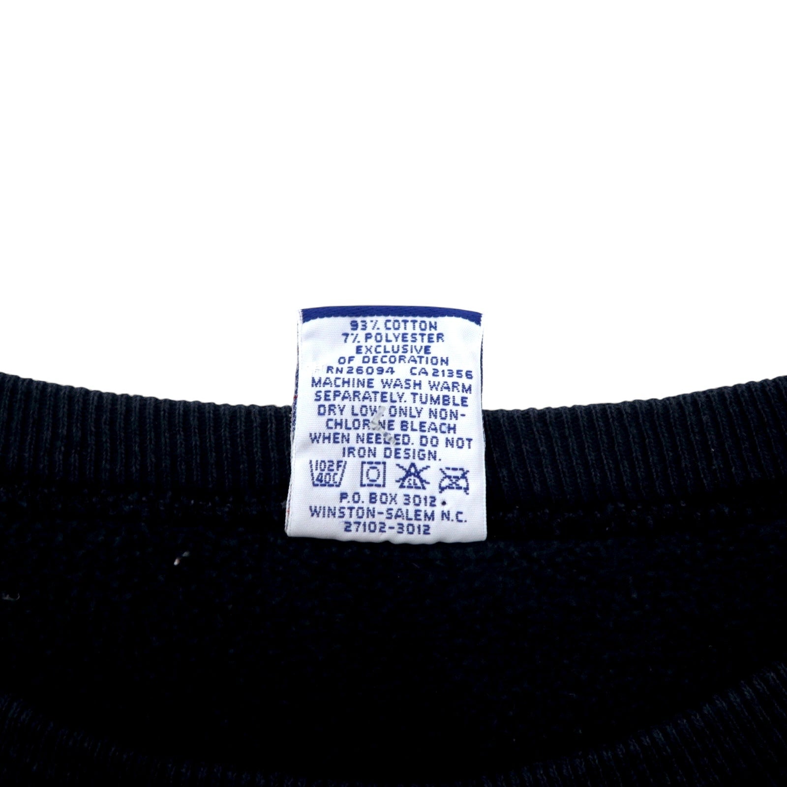 Champion Anni '90 USA Made Stampa Felpa XXL Nera Cotone BUCKEYE CAFE