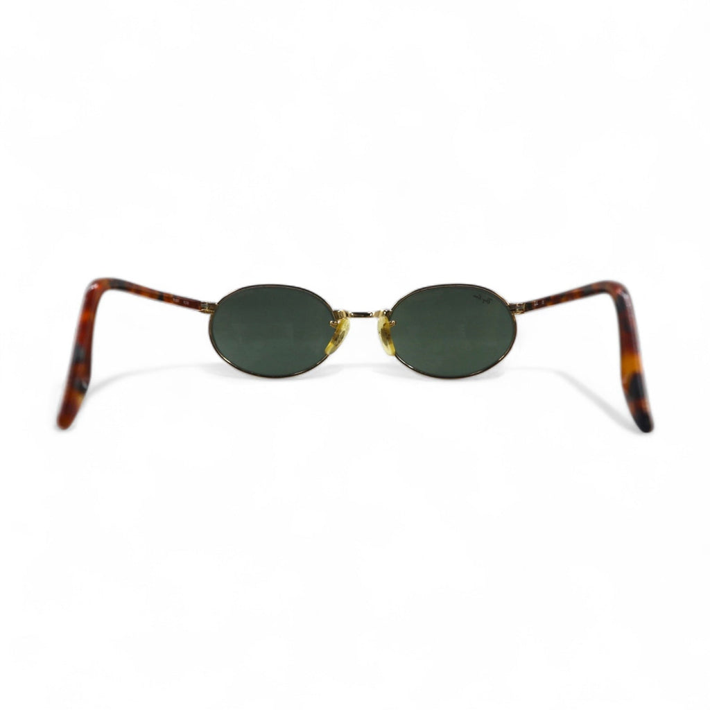 Ray-Ban Occhiali da sole ovali oro tartaruga metallo RB3007 W2188
