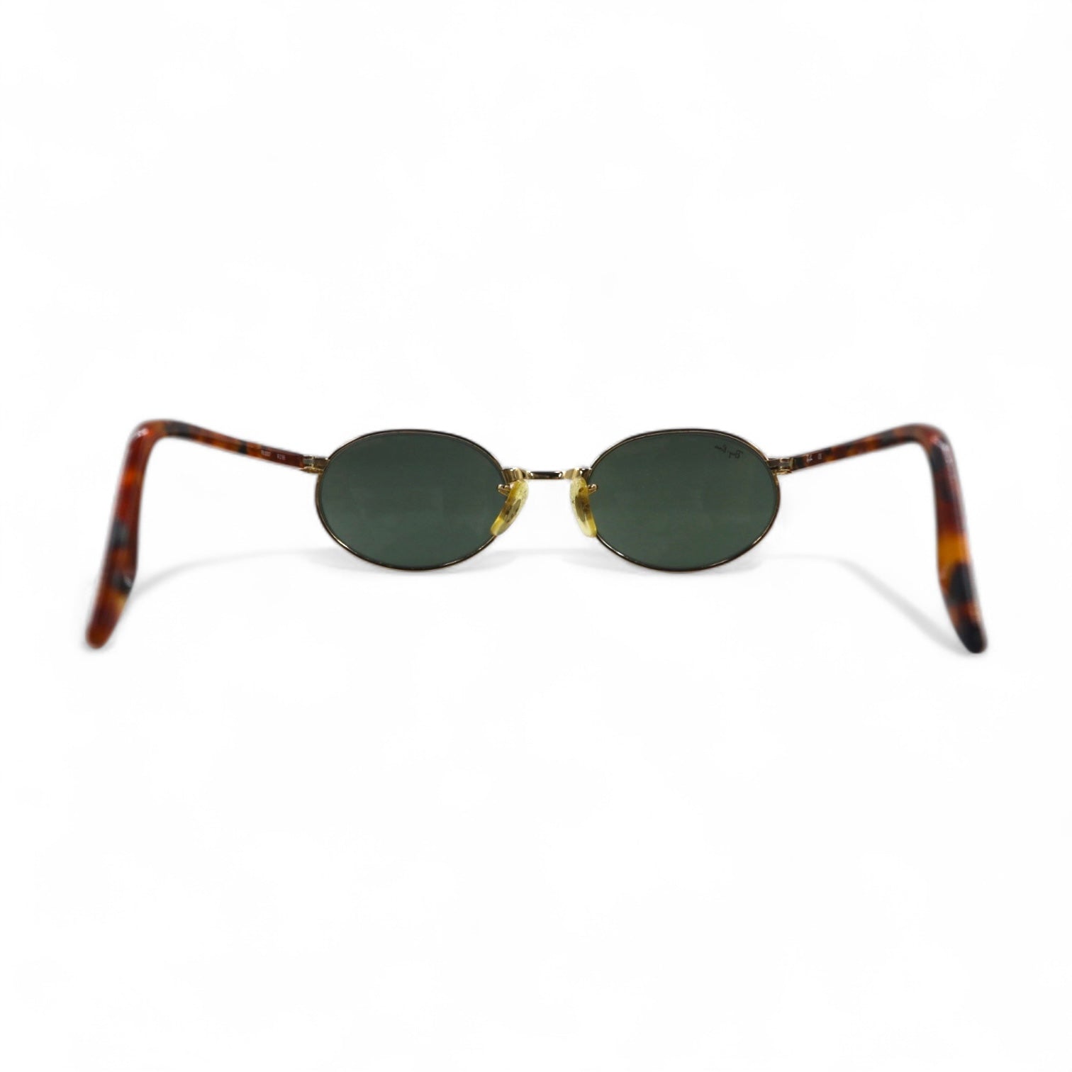 Ray-Ban Occhiali da sole ovali oro tartaruga metallo RB3007 W2188